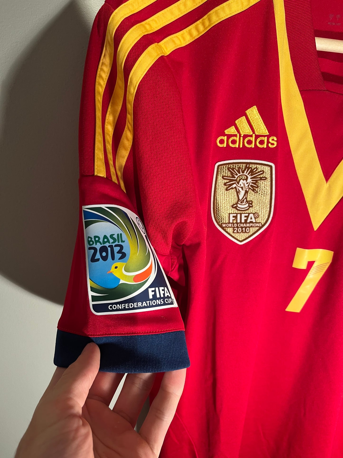 Spania hjemmedrakt 2013 #7 David Villa (M) 8/10
