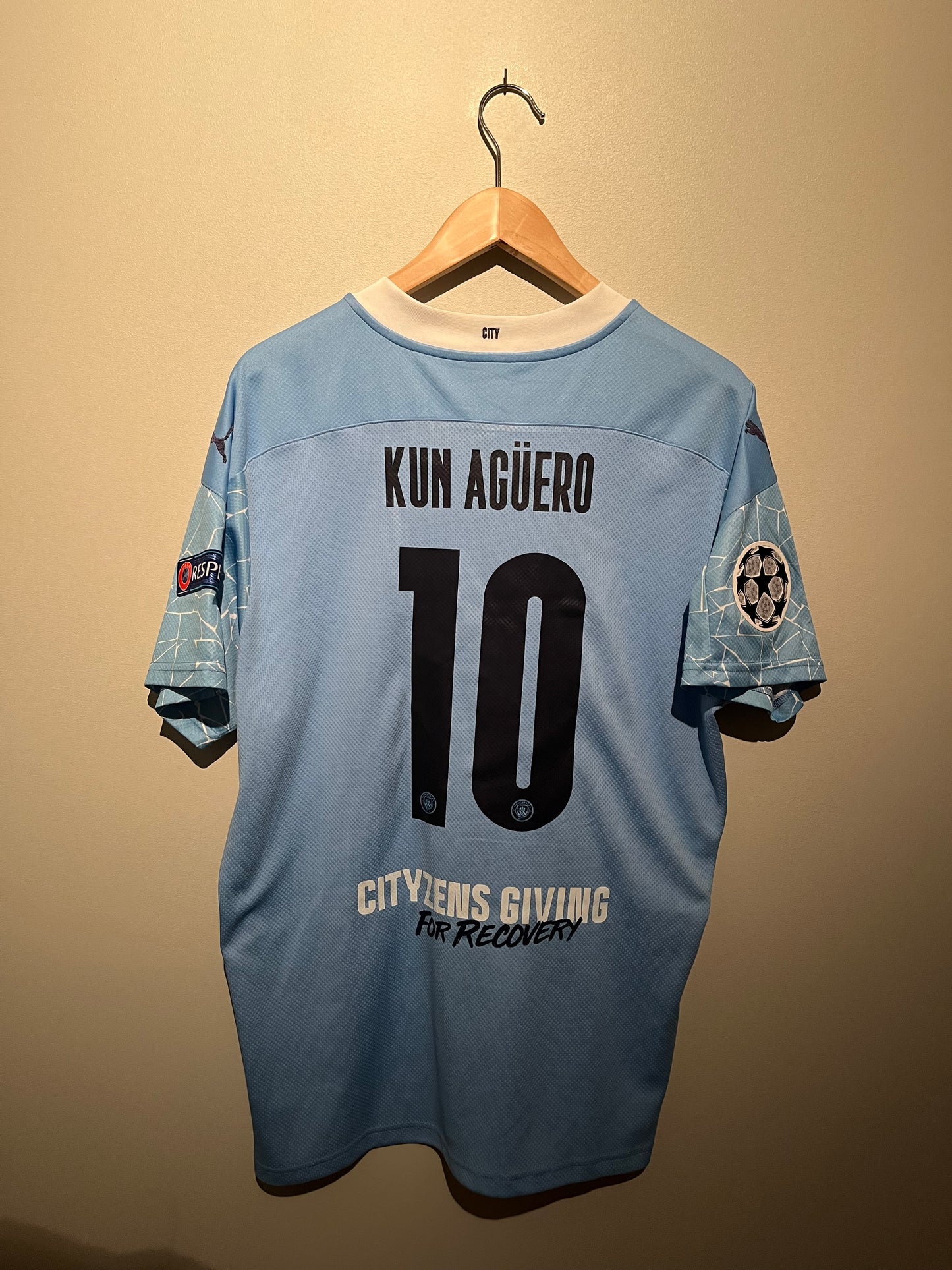 Manchester City home CL Final 2021 #10 Kun Aguero (XL) 8/10