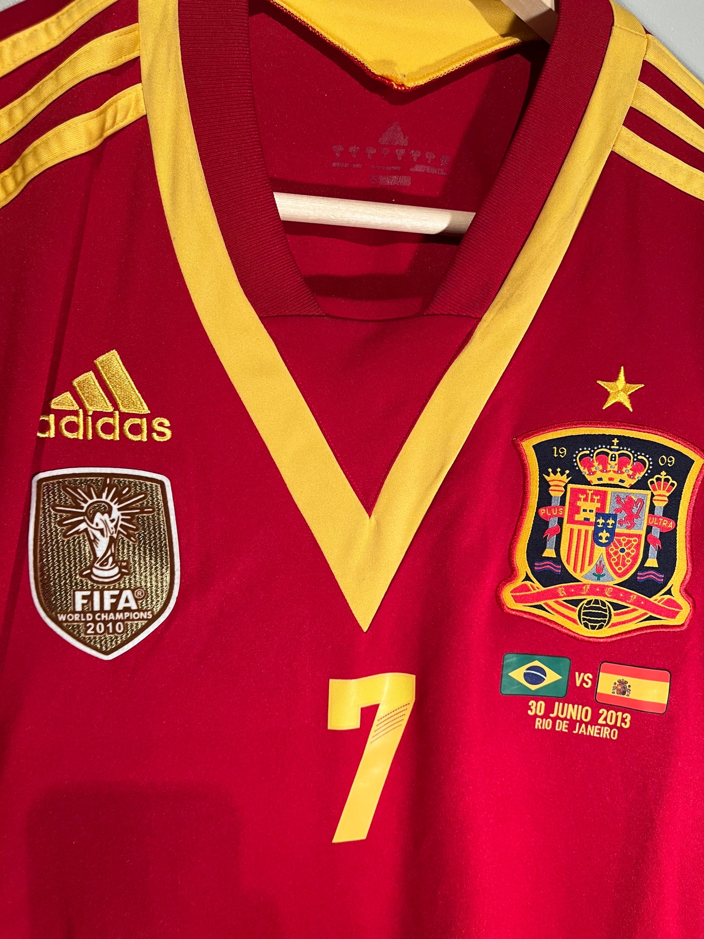 Spania hjemmedrakt 2013 #7 David Villa (M) 8/10