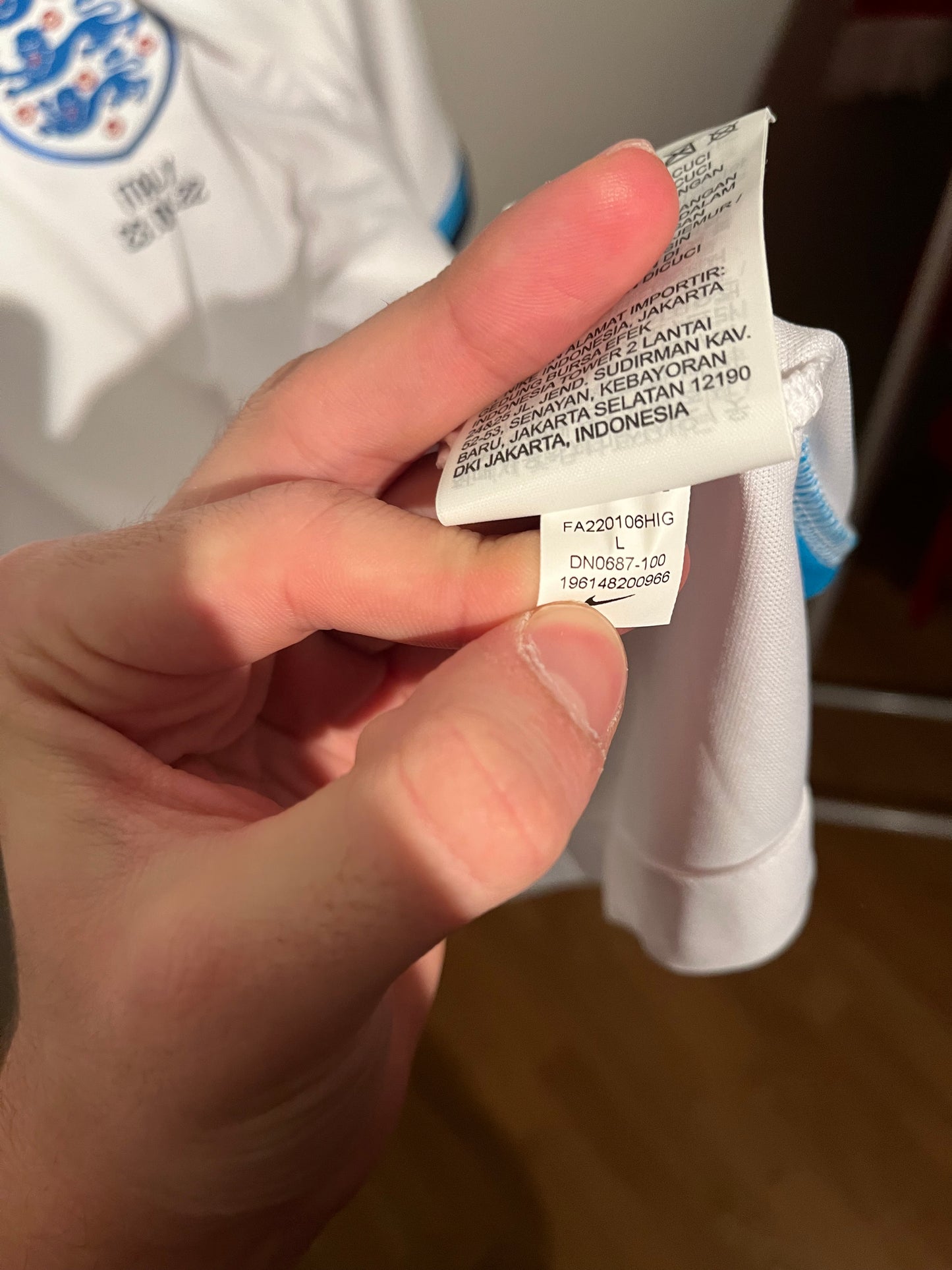 England home 2022 #4 Rice (L) 10/10