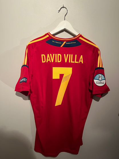 Spain home 2012 #7 David Villa (M) 8/10