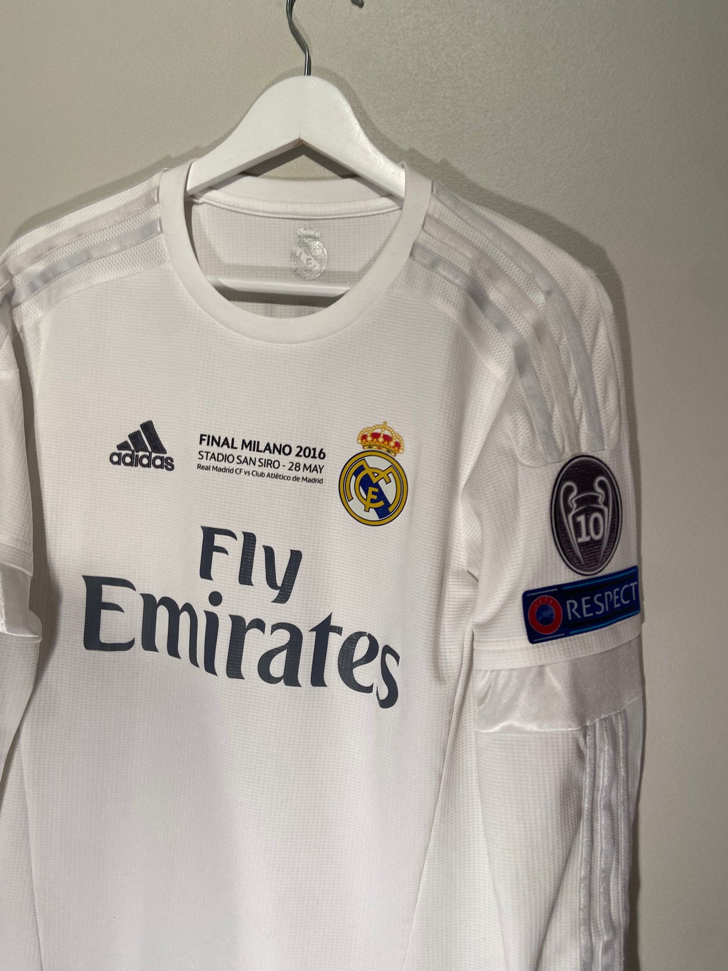 Real Madrid home 15/16 LS CL Final #7 Ronaldo (S) 8/10