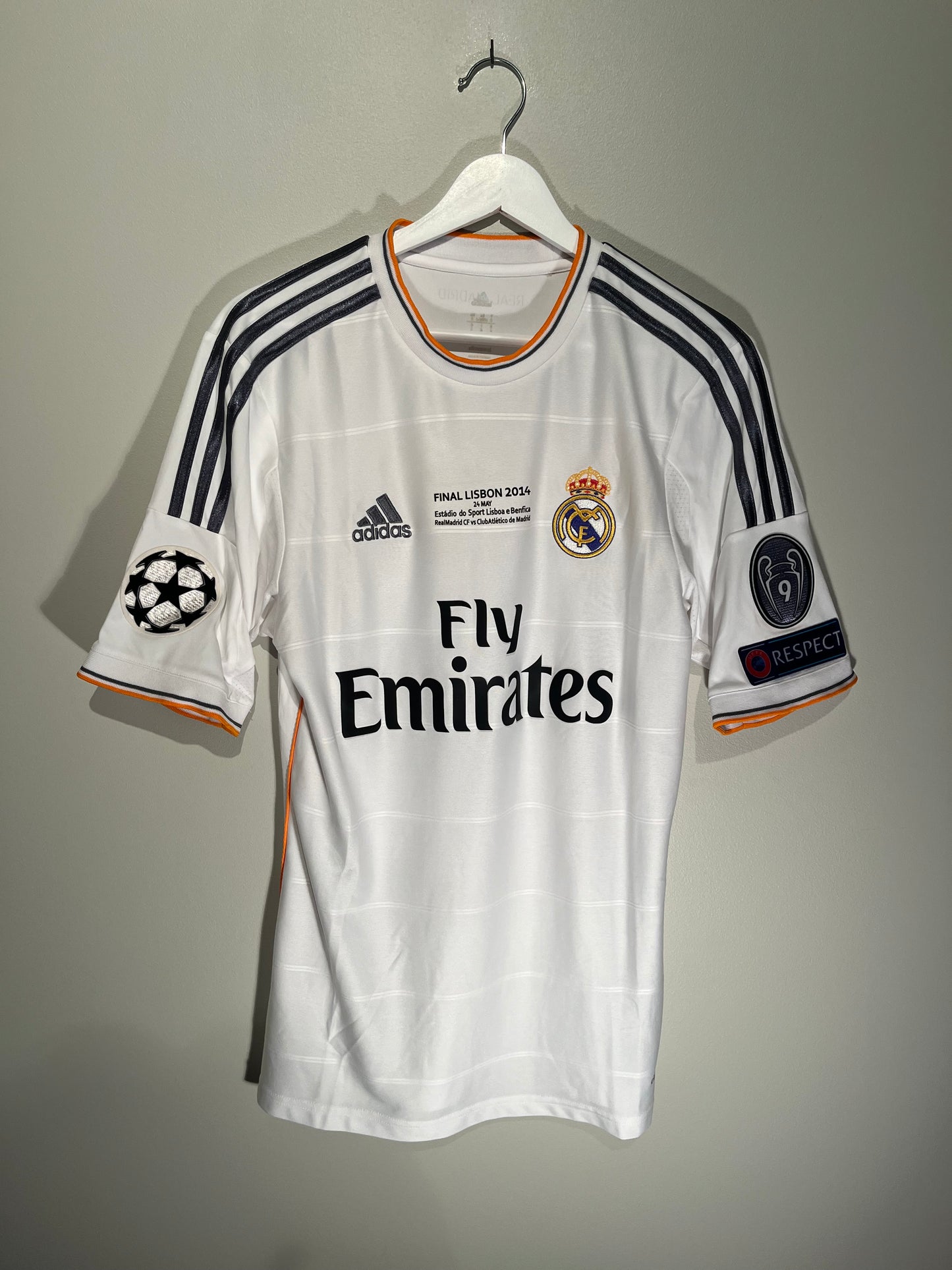 Real Madrid home 2014 CL Final #11 Bale (S) 8/10