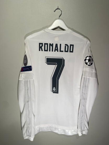 Real Madrid home 15/16 LS CL Final #7 Ronaldo (S) 8/10