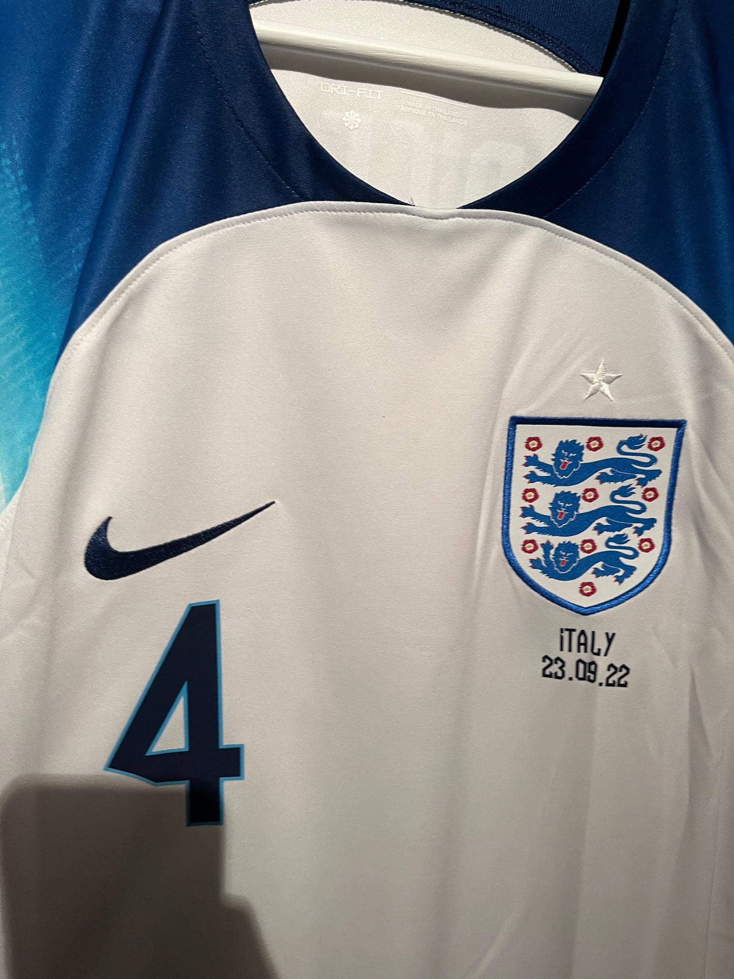 England home 2022 #4 Rice (L) 10/10